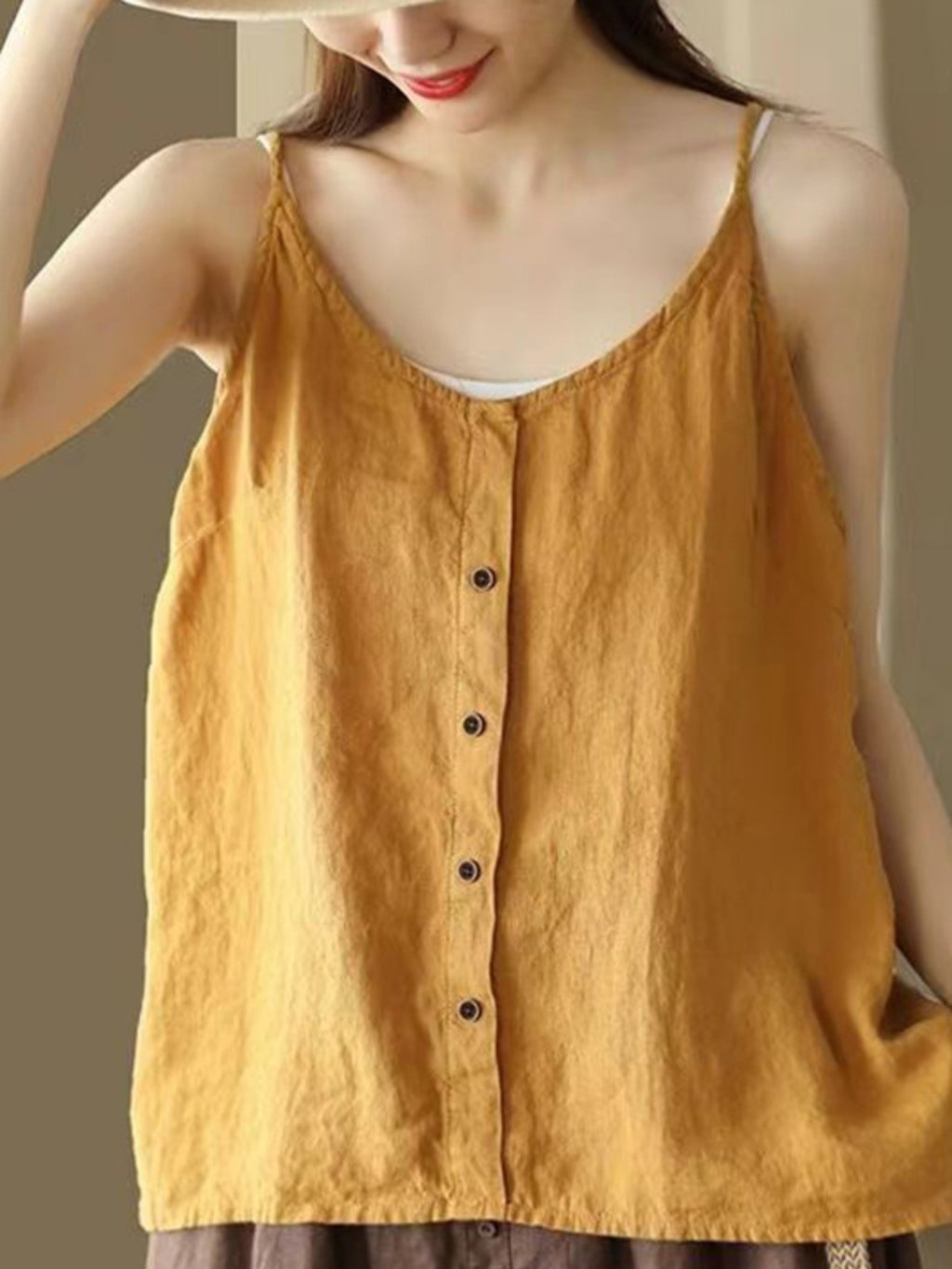 Women Camisoles Solid Color Spaghetti Strap Casual Tank Tops Summer Sleeveless Tops Streetwear