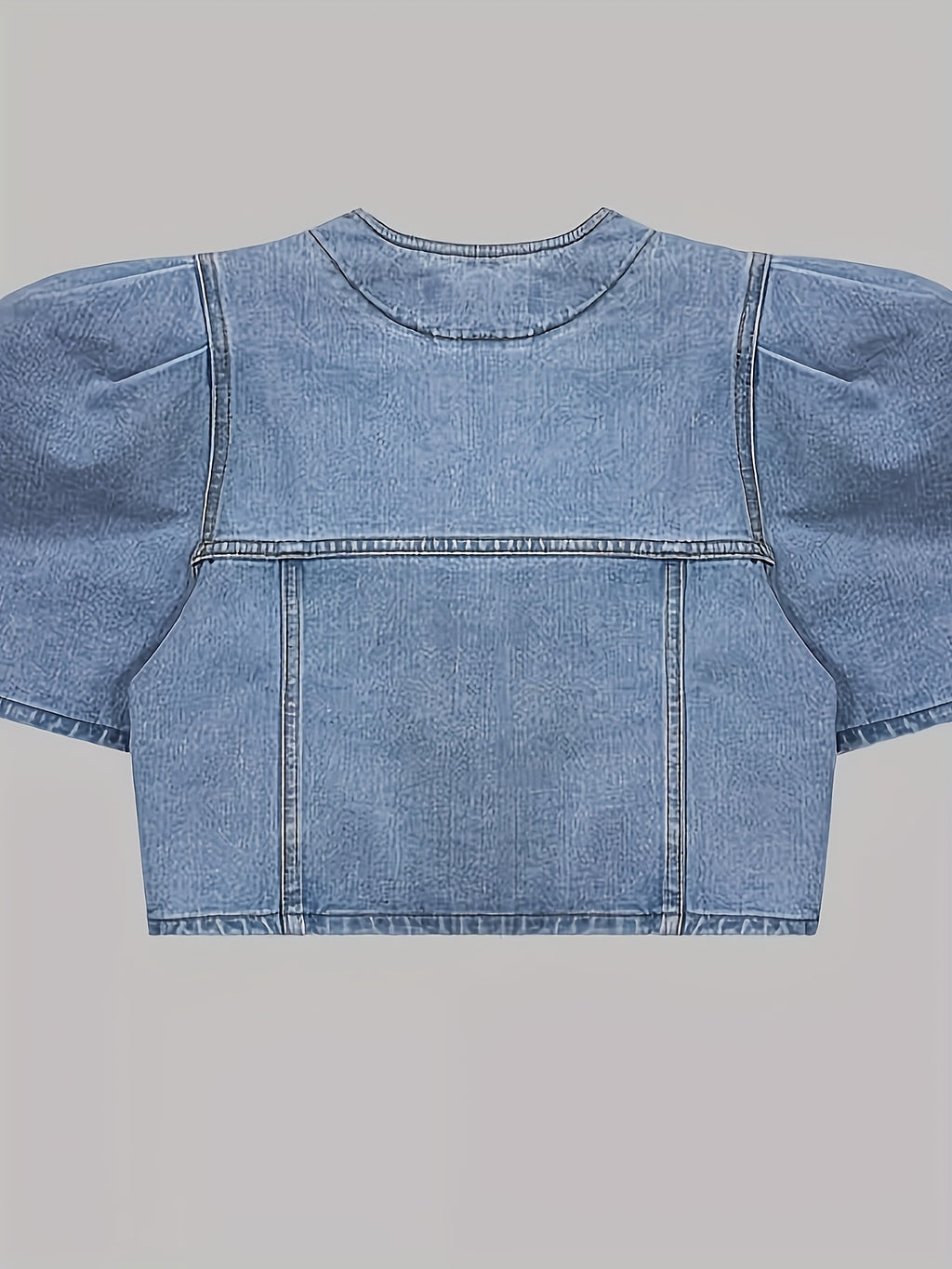 A Stylish Women'S Jacket Resembling Jeans, Featuring a V-Neck And Button Closure, Non-Stretch Princess Sleeves, Perfect for Both Casual And Formal Occasions. This Machine-Washable Coat Is Ideal for Summer