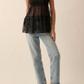 Women Casual T-Shirts Floral Lace Square Neck Smocked Cap Sleeve Shirts Summer Tops Streetwear