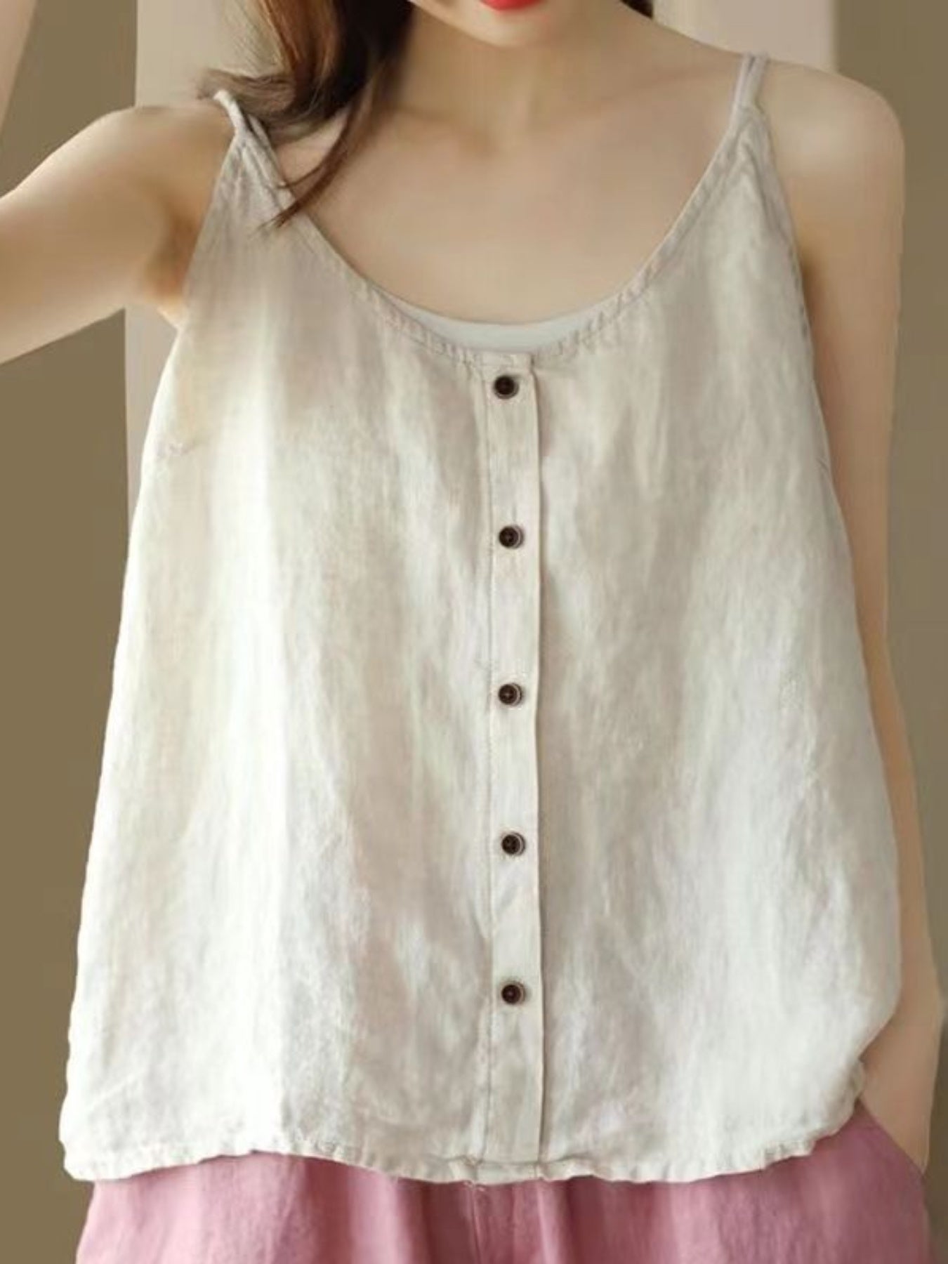 Women Camisoles Solid Color Spaghetti Strap Casual Tank Tops Summer Sleeveless Tops Streetwear