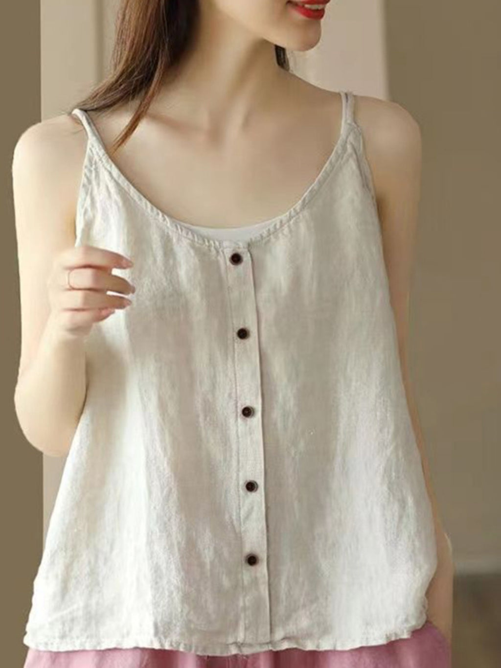 Women Camisoles Solid Color Spaghetti Strap Casual Tank Tops Summer Sleeveless Tops Streetwear